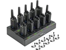 Rt668h Talkie Walkie Recarregável Com Tela Oculta, Legibilidade, Carregador 10 Em 1 Com Fones De Ouvido, Para Hotel, Segurança Retevis (10 Unidades)