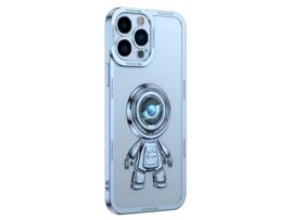 Suporte Casa Inch Planeta Para Iphone 13 Pro Yoobao Pele Sintética Azul