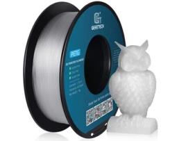 Filamento Geeetech Petg 1,75 mm transparente de alta precisão ±0,03 mm compatível com Ender 3, Kobra, Bambu Lab e muito mais!
