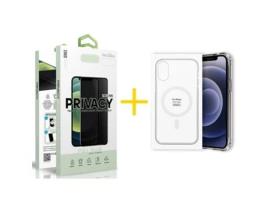 Conjunto De Película De Ecrã Magsafe Para Iphone 16 Pro Max Gandy Vidro Temperado Transparente (1un)