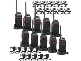 Rt24 Talkie Walkie 16 Canais Ctcss/dcs Squelch Vox Talkies Walkies Recarregáveis Alto Falante E Fone De Ouvido Retevis (preto, 5 Pares)