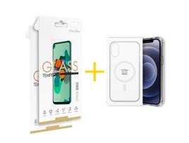 Conjunto De Películas De Ecrã Magsafe Para Iphone 16 Plus Gandy Vidro Temperado Transparente (2un)