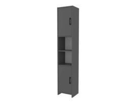 Armário Alto Rautrina Para Banho Com 2 Portas 180x35x30 Cm Antracite En.casa