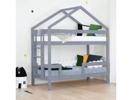 Camas de Beliche Kili Cinza 90 X 200 Cm H: 207 Cm BENLEMI