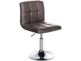 Espreguiçadeira Palma V2 em imitação de pele marrom CLP