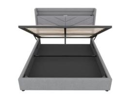 Cama Contentor Led Tomada Uytie Cinzento (160x200cm)