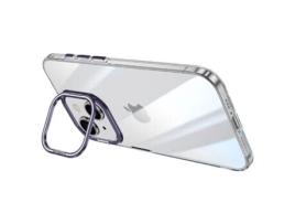 Suporte Casa Para Iphone 13 Sulada Pele Sintética Anti-choque Roxo