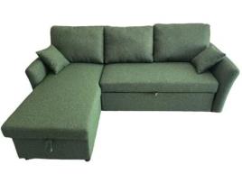Sofá Cama Chaise Longue ROMEO 215 x 135 cm - Verde