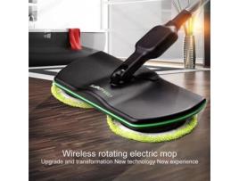 Leshp Mop elétrico recarregável 360 graus de rotação de microfibra limpeza