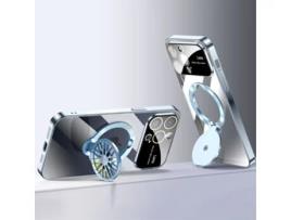 Suporte Casa Galvanizado Para Iphone 12 Pro Voero Pele Sintética Anti-choque Azul