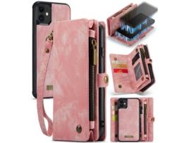 Capa Inch Para Iphone 12 Mini Caseme Pele Sintética Magnética Rosa