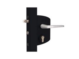 Locinox Noir Lakq U2 Fechadura Tipo Industrial Para Portão Duplo Com Caixa Em Alumínio Termolacado E Mecanismo Generic