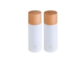 Conjunto de Saleiro e Pimenteiro BERGNER Naturally Bg Branco Madeira de Faia