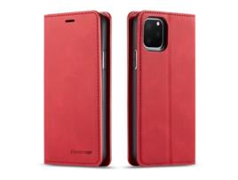 Capa Para Iphone 11 Pro Max Forwenw Pele Sintética Vermelho