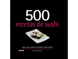 Livro 500 Recetas De Sushi (2019) de Caroline Bennett (Espanhol)
