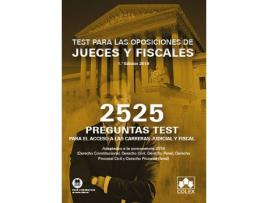 Livro 2525 Preguntas Test.Oposiciones De Jueces Y Fiscales de Vários Autores (Espanhol)