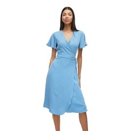 Vila Vestido Midi De Manga Curta Lovie Wrap