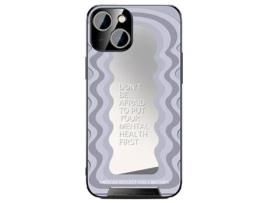 Suporte Casa Quedas Para Iphone 14 Im-chen Pele Sintética Roxo
