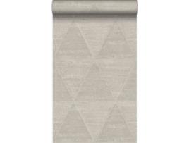 Papel De Parede Triângulos Metálicos Desgastados Pelo Tempo Prata Quente 53 Cm X 10,05 M Origin Wallcoverings