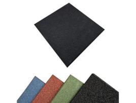Ladrilho De Borracha Pack 32 50x50cmx15mm Gym Em Casa Pavimentos Arquiservi (preto)