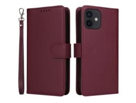 Capa Destacável Para Iphone 12 Betopnice Pele Sintética Vermelho