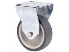 Roda Fixa 401-050-2 Poliamix Borracha Cinza Eixo Liso ALEX
