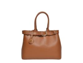 Mala De Mão De Mulher Luisa Vannini Lv Cognac Pele Castanho