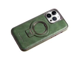 Suporte Casa Magsafe Inch Para Iphone 12 Pro Rmbmax Pele Sintética Anti-choque Verde