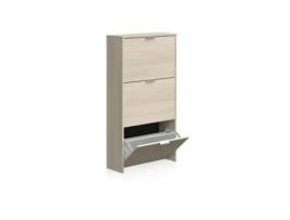 Zapatero Remi De 3 Puertas Roble 60 X 113 X 22 Cm Duehome