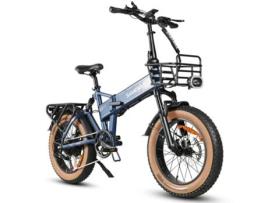 Bicicleta Elétrica Dobrável SAMEBIKE Xwlx09-Ii 1000W 48V 15Ah 50Km/H 20*4 Azul