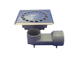 Dreno Tecnoagua T 88 Vhi Pvc Aço Inoxidável 11,8 X 11,8 X 4,5 Cm Ø 4 Cm