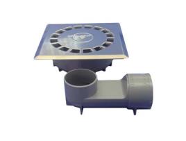 Dreno Tecnoagua T 88 Vhi Pvc Aço Inoxidável 16,5 X 16,5 X 5 Cm Ø 5 Cm