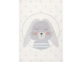 Tapete Yellow Tipi Gray Hare Polipropileno Bege (160x230)