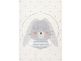 Tapete Yellow Tipi Gray Hare Polipropileno Bege (120x170)