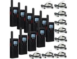 Rb628 Talkie Walkie Mini, Pmr446 Sem Licença, 1500mah, Tela Lcd Vox, Profissional Com Fone De Ouvido Para Escola, Hotel Retevis (10pcs)