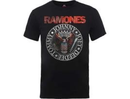 T-shirt Vintage De Mulher Zmdecqnb Rockoff Trade Ramones Eagle Algodão Branco (l)