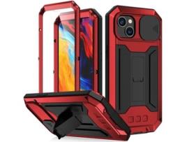 Suporte Casa Slide Câmara Para Iphone 14 Plus R-just Silicone Vermelho