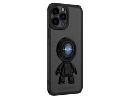 Suporte Casa Inch Relâmpago Para Iphone 13 Pro Max Yoobao Pele Sintética Anti-choque Preto