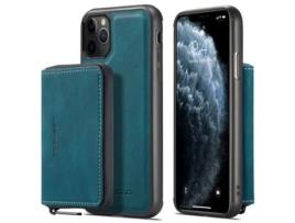 Capa Para Iphone 11 Pro Max Jeehood Pele Sintética Magnética Azul