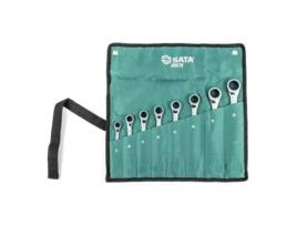 Conjunto de 8 chaves de boca Sata Double Ratchet Open End