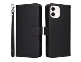 Capa Inch Para Iphone 12 Mini Betopnice Pele Sintética Preto