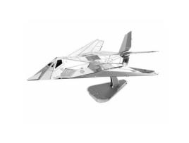 Maquete De Avião Metal Earth F 117 Nighthawk Branco E Cinza Plástico A Partir De 15 Anos
