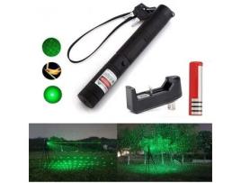 Caneta Ponteiro Laser Verde 303 5mw Caneta Ponteiro Laser Poderosa Caneta de Luz com Bateria 4000mah 18650 Carregador Artelys