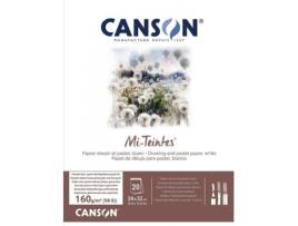 Livro Bloc Encolado Canson Mi-teintes 24x32cm 30h 160g Hojas Color Blanco De Desconocido (espanhol)