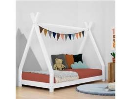 Cama BENLEMI Nakana Kids Tipi (Madeira maciça - branca - 140 x 200 cm)