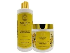 Lot De Shampoing Et Masque Au Miel Gourmand 500ml Nicky Paris