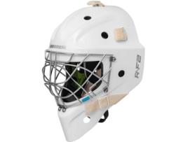 Máscara de Goleiro Júnior de Hóquei no Gelo F2E Certified Cat Eye Brancowarrior