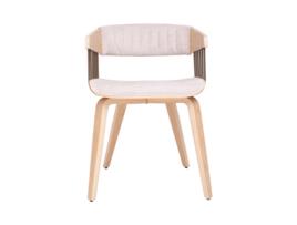 Bremen Conjunto De 2 Cadeiras Estofadas 51x78x42,5 Cm Contraplacado E Tecido Bege Frankystar
