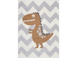 Tapete Yellow Tipi Amber Dino Polipropileno Bege (160x230)