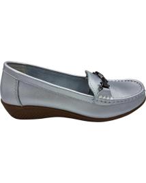Sapatos de Mulher CALZADOMANIA MOCASIN SENORA PIEL PLATA